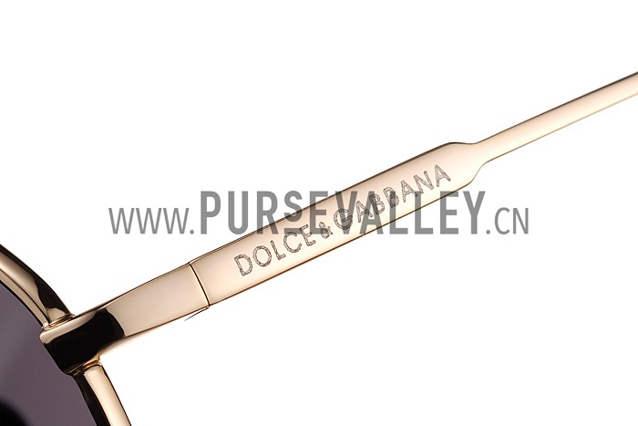Dolce And Gabbana Aviator Gold Frame Sunglasses 308138