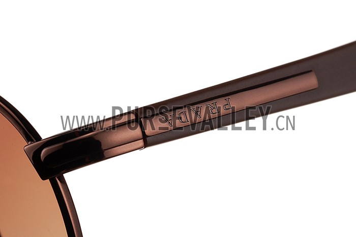 Prada Aviator Brown Frame Brown Sunglasses 308150