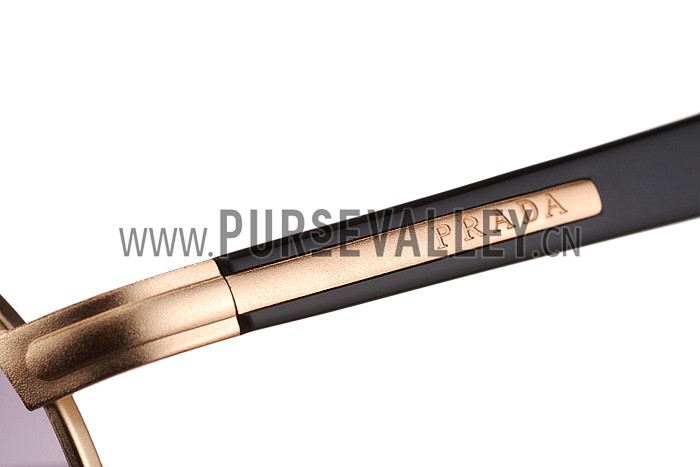 Prada Aviator Gold Frame Grey Lenses Sunglasses 308151