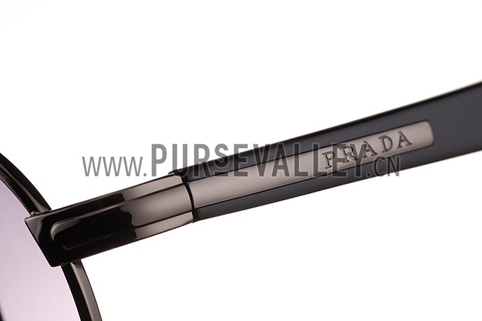 Prada Aviator Chrome Frame Grey Lenses Sunglasses 308152