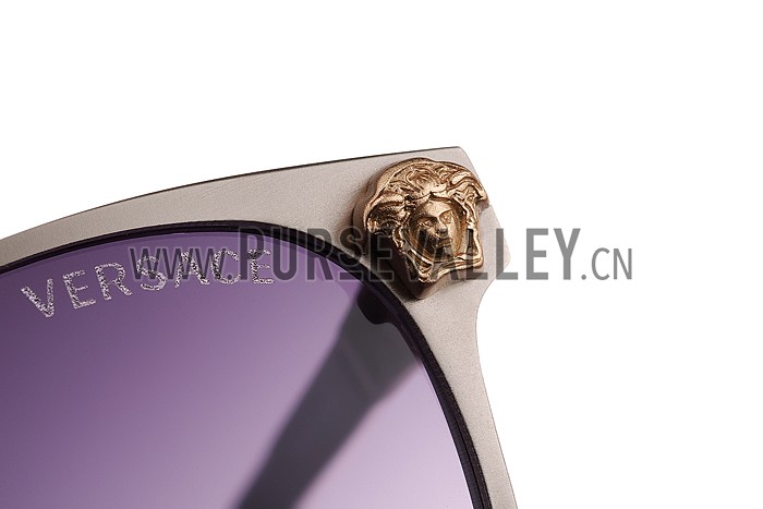 Versace Medusa Silver Frame Grey Lenses Sunglasses 308183