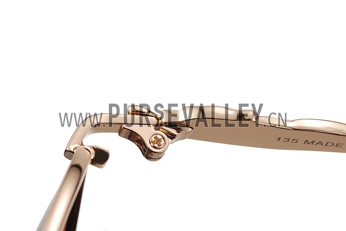 Cartier Panthere Aviator Gold Frame Brown Lenses Sunglasses 308185