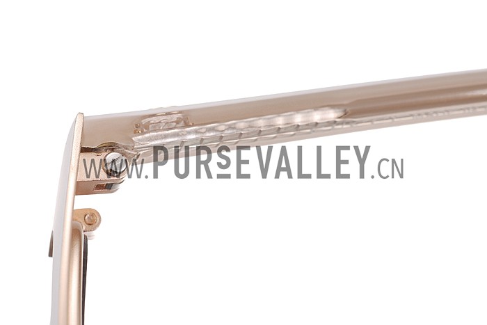 Gucci Cat Eye Gold Frame Sunglasses 308200