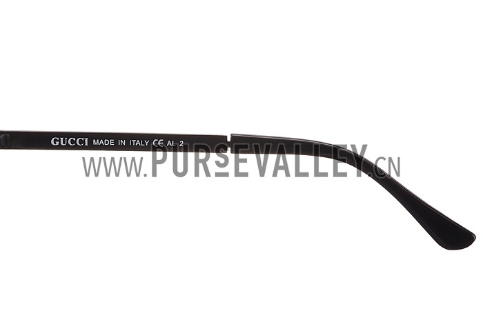 Gucci Aviator Wrap Black Frame Green Lens Sunglasses 308210