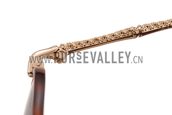 Gucci Ultra-light Aviator Brown Frame Sunglasses 308204