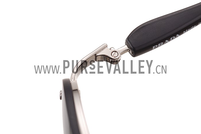 Prada Sporty Linea Rossa Logo Silver Frame Sunglasses 308217