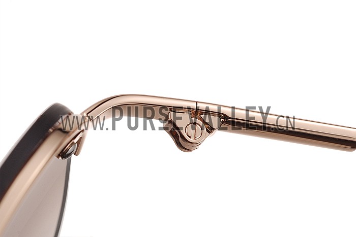 Prada Aviator Gold Frame Tortoiseshell Temples Sunglasses 308229