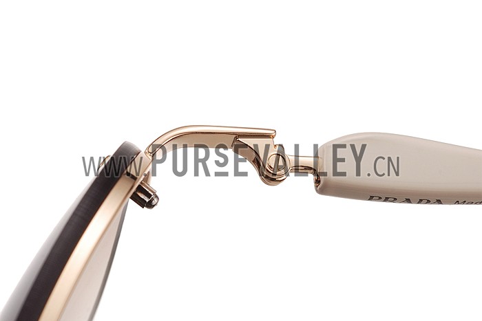 Prada Sporty Linea Rossa Logo Beige Temples Sunglasses 308213