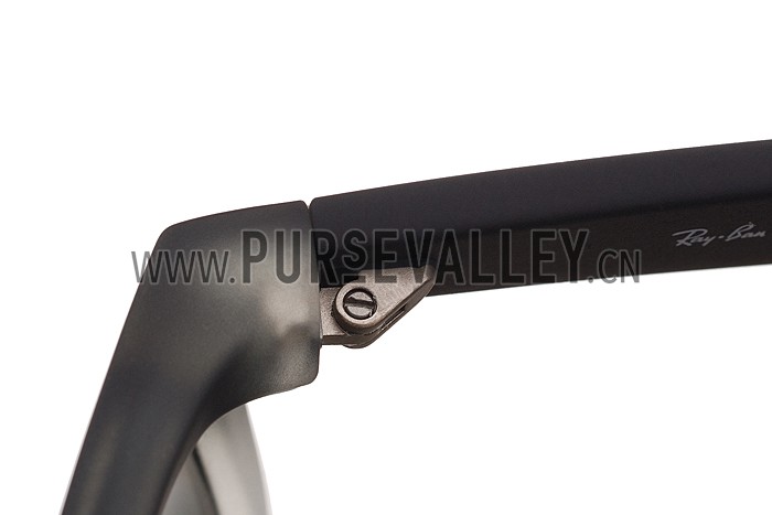 Ray Ban Justin Semi Transparent Black Frame Light Grey Lenses Sunglasses 308233