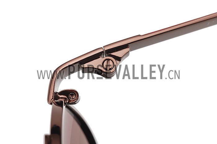 Prada Aviator Linea Rossa Logo Brown Frame Sunglasses 308223
