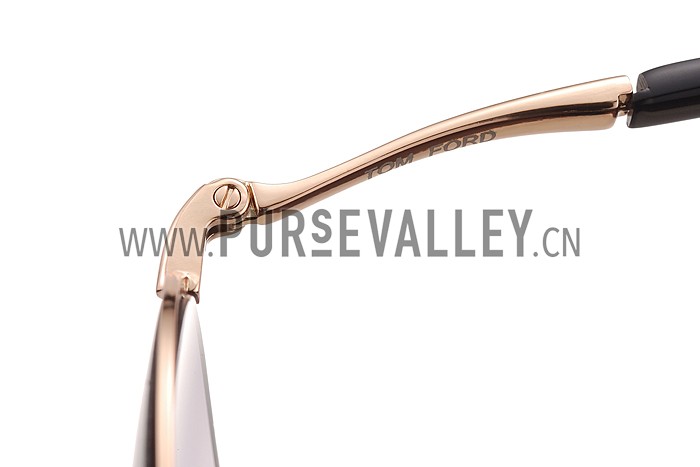 Tom Ford Eva Pilot Gold Frame Light Blue Lenses Sunglasses 308241