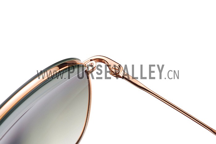 Miu Miu Oversized Square Half Frames Light Green Sunglasses 307896