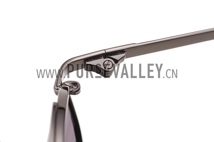 Prada Aviator Linea Rossa Logo Grey Frame Sunglasses 308225