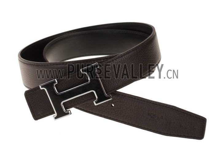 Hermes Large H Buckle Brown Belt