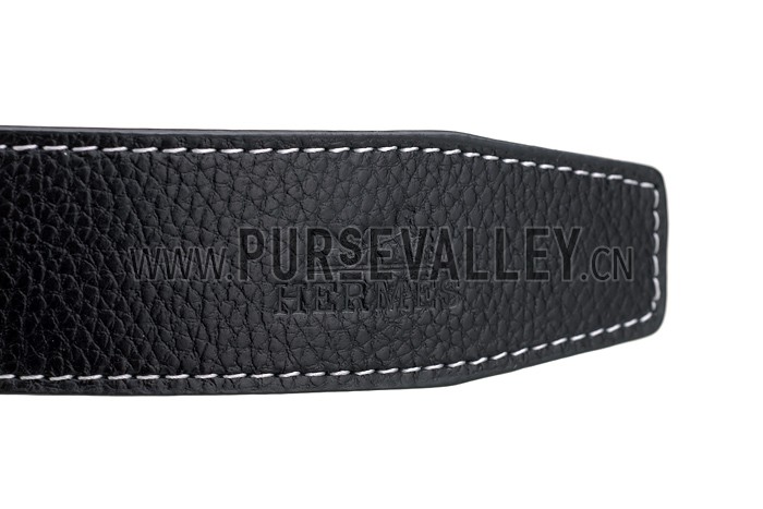 Hermes Large H Buckle Black Belt