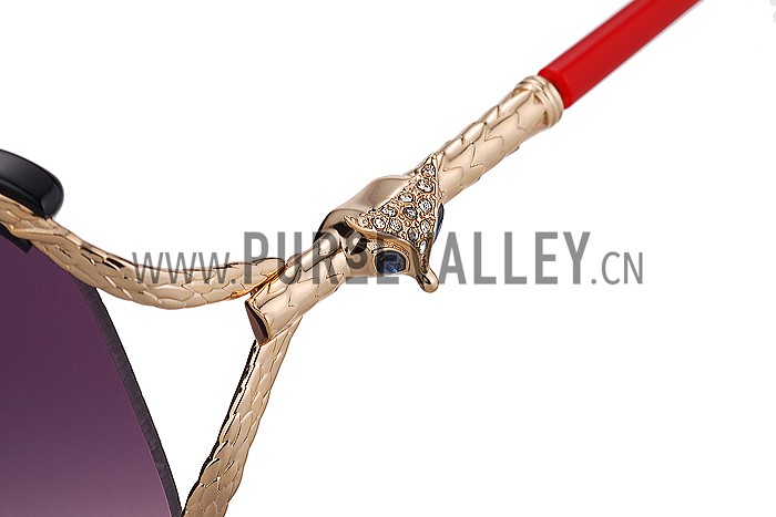 Cartier Owl Motif Red Sunglasses 307791