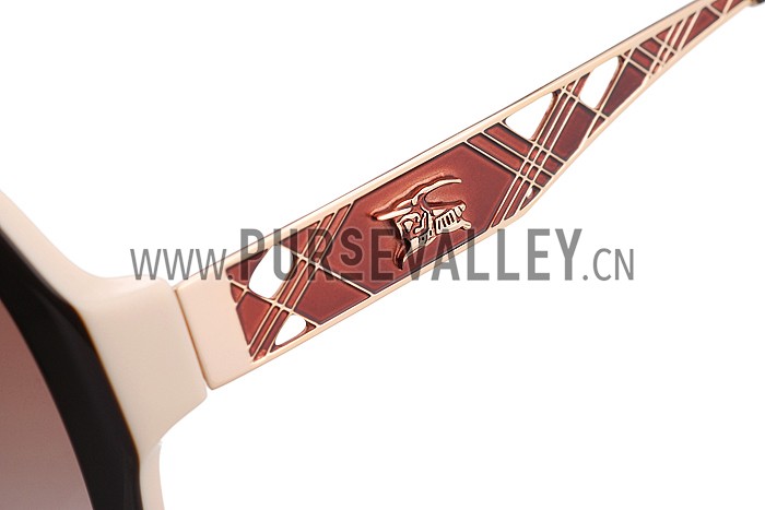 Burberry Butterfly Round Gold Sunglasses 307761