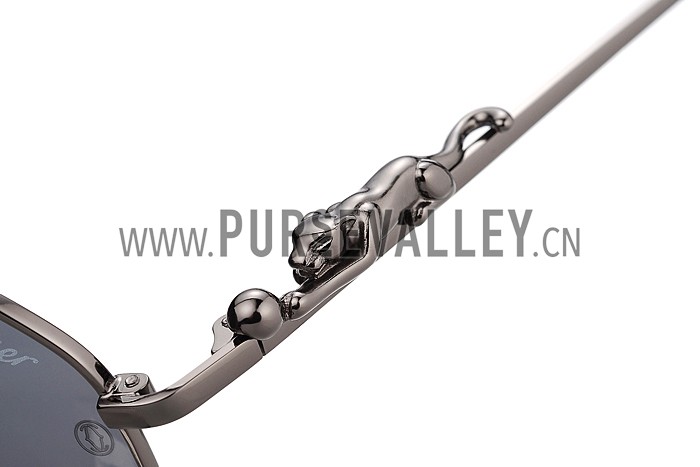 Cartier Wild Panthere Aviator Chrome Sunglasses 307800