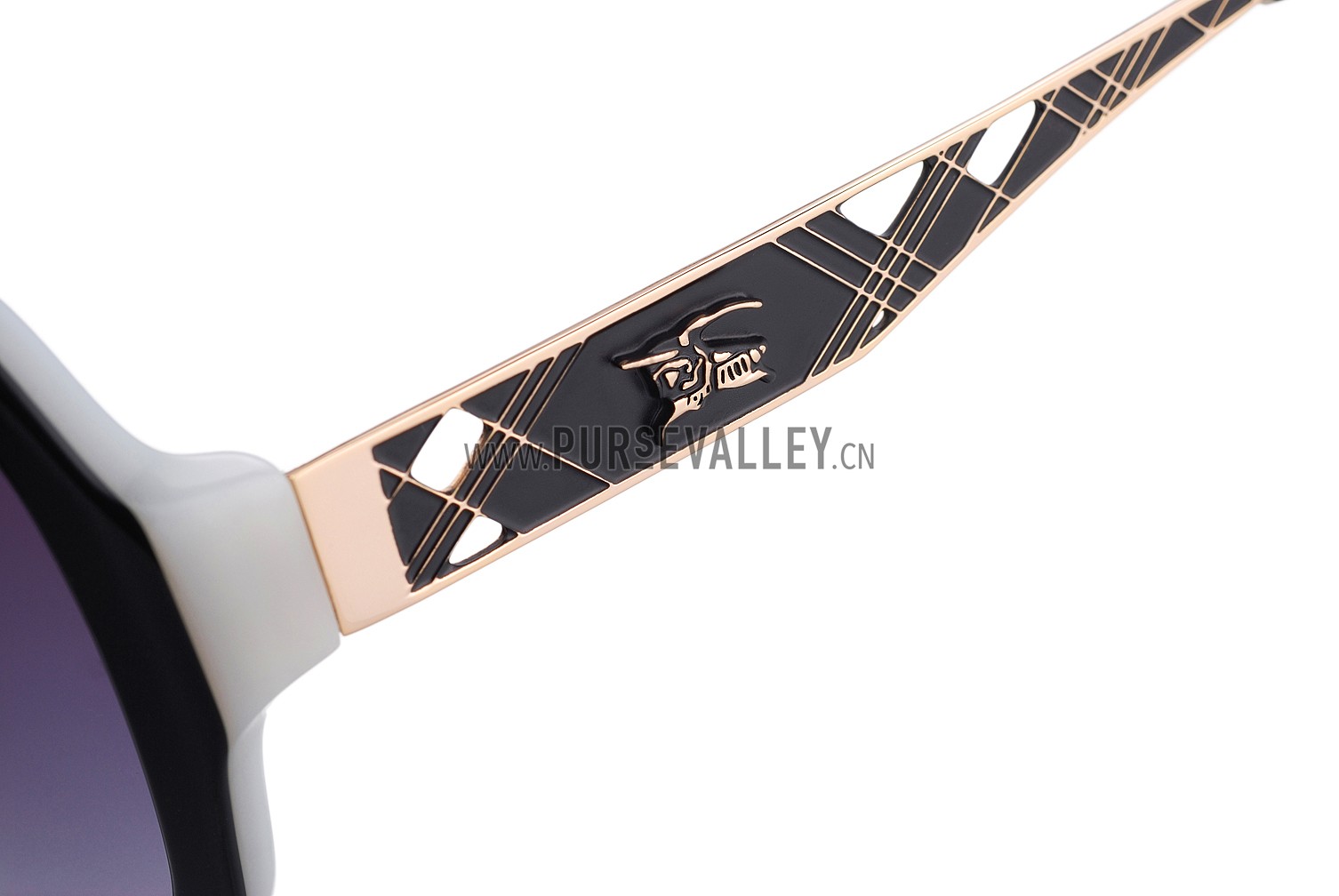 Burberry Butterfly Round Black-White Sunglasses 307762