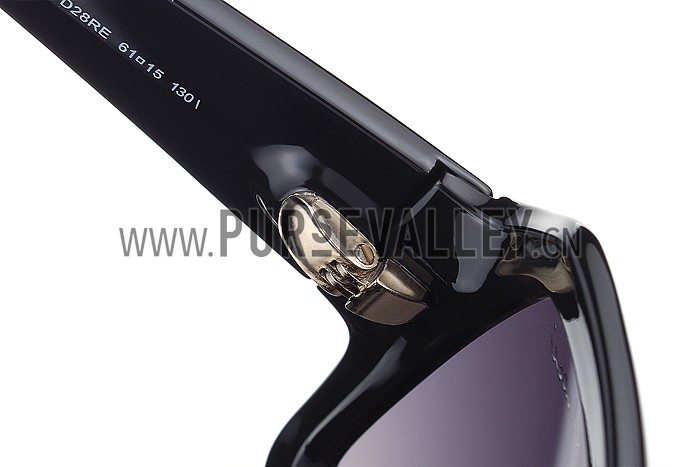 Gucci Oversized Square Leather Black Sunglasses 307815