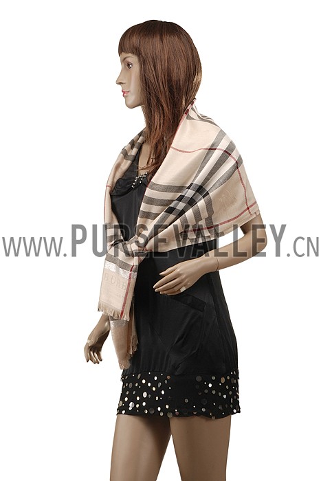 Burberry Check Beige Scarf 607958