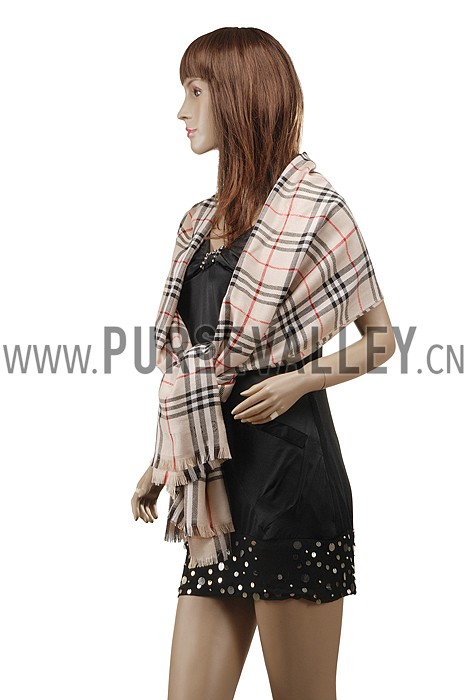 Burberry Heritage Check Beige Scarf 607965