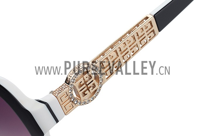 Givenchy Square Diamond Logo White Sunglasses 307829