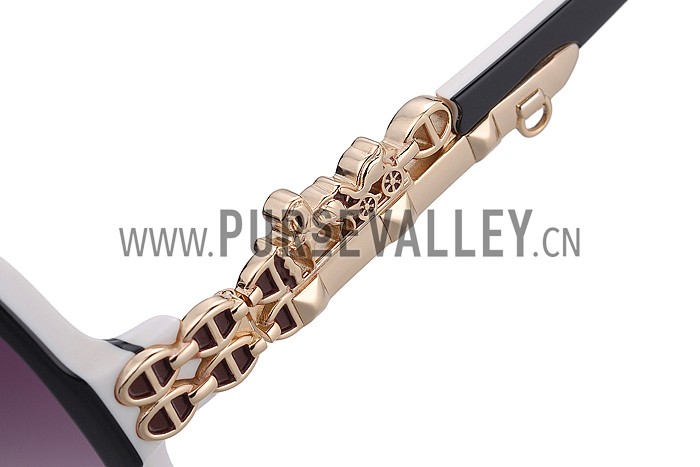 Hermes Carriage Motif White Sunglasses 307833