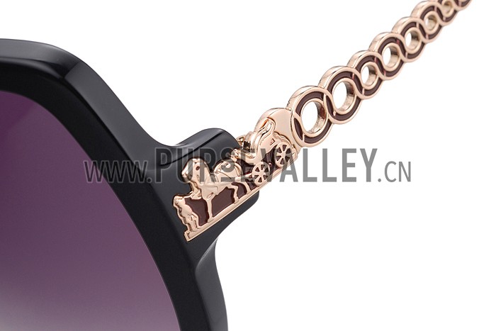 Hermes Chain Motif Black Sunglasses 307834