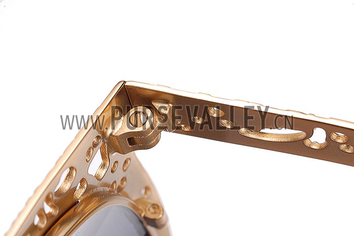 Karen Walker Fantastique Mirror Gold Yellow Lens Sunglasses 307763