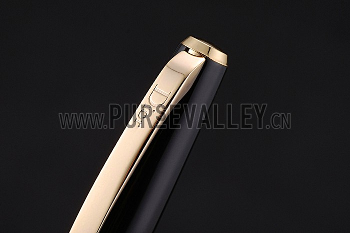 Christian Dior Gold Rimmed Black Ballpoint Pen 622735