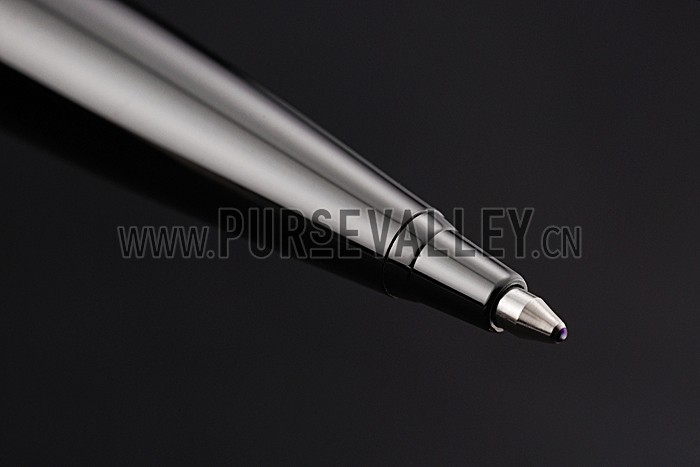 Christian Dior Horizontally Grooved Upper Body Dark Grey Ballpoint Pen 622749