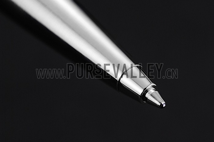Cartier Silver Embossed Upper Body Silver Ballpoint Pen 622763