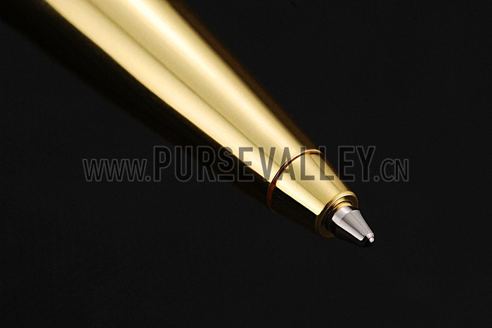 Cartier Gold Patterned Upper Body Gold Ballpoint Pen 622766