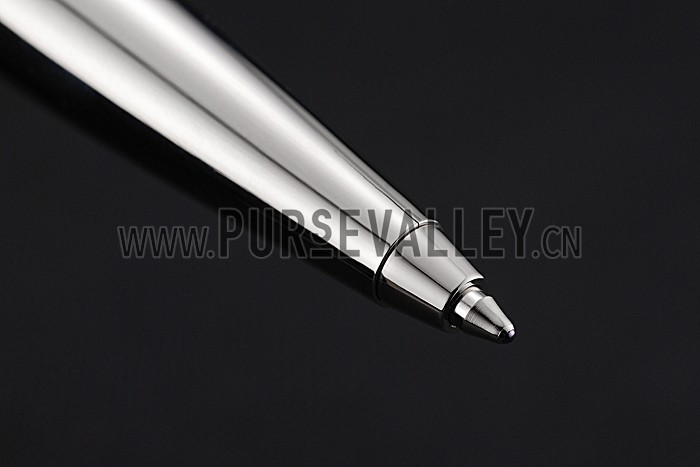 Cartier Upper Body Engraved Silver Ballpoint Pen 622774
