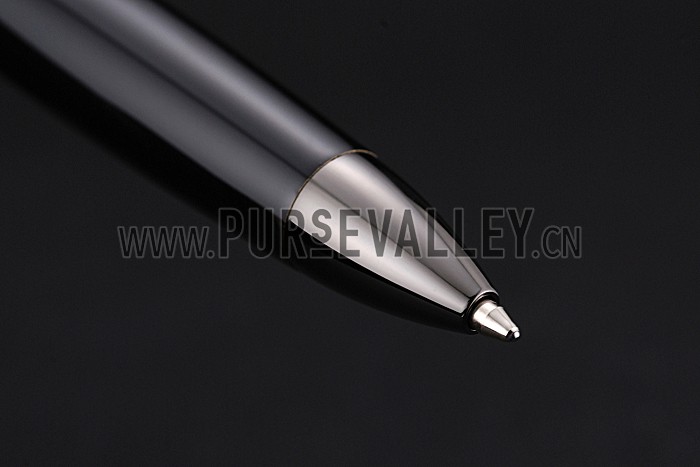 Gucci Dark Grey Rimmed Black Ballpoint Pen 622787