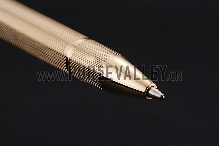 Bentley Gold Rimmed Gold Lower Body Black Ballpoint Pen 622793