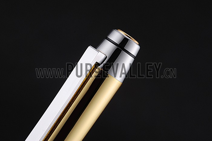 Louis Vuitton Silver Rimmed Gold Ballpoint Pen 622796