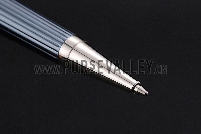 Rolex Silver Rimmed Dark Blue Ballpoint Pen 622801
