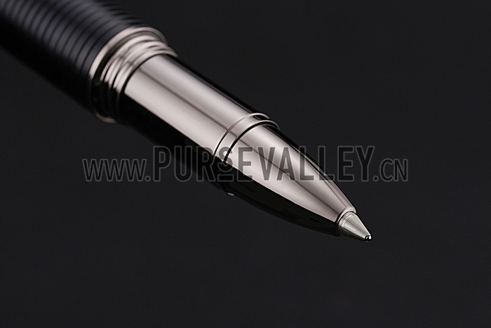 MontBlanc Starwalker Horizontally Grooved Black Ballpoint Pen With Cap 622810