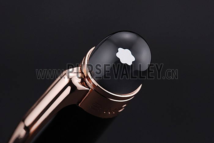 MontBlanc Starwalker Red Gold Rimmed Black Ballpoint Pen 622817