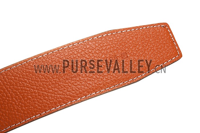 Hermes Orange With Pink Rose 