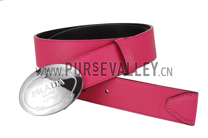 Prada Pink Leather Belt