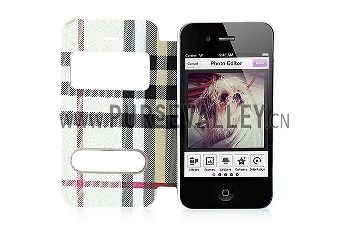 Burberry Wallet Case with Screen Display for iPhone 4 & 4S Yellow 608272