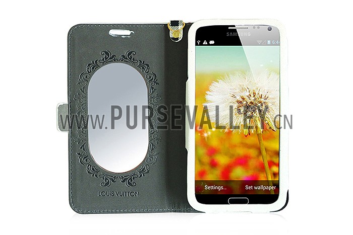 Burberry Wallet Case with Mirror for Galaxy S5 Yellow