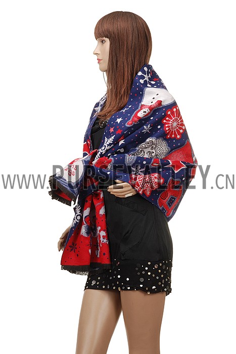 Hermes Santa Bold Print Blue 621796