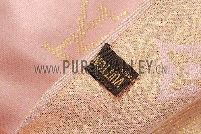 Louis Vuitton Peach Gold Monogram Scarf 621737