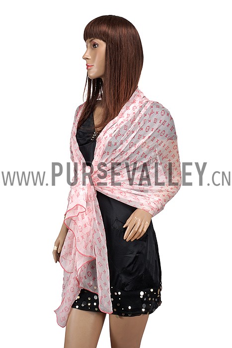 Louis Vuitton Monogram Classic Scarf Pink 621813