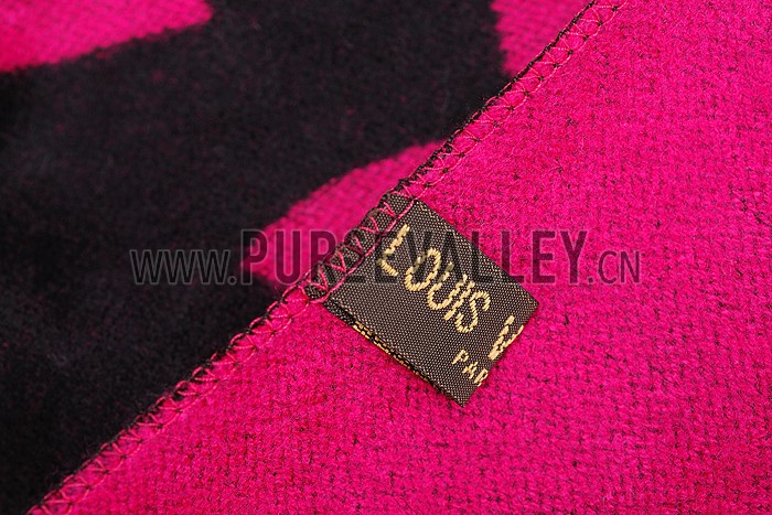 Louis Vuitton Big Monogram Black Pink Scarf 621747