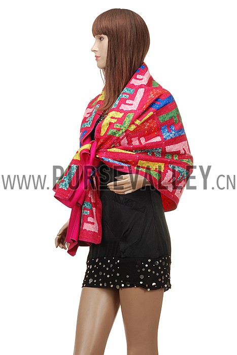 Fendi Logo Sequin Print Fuchsia 621786